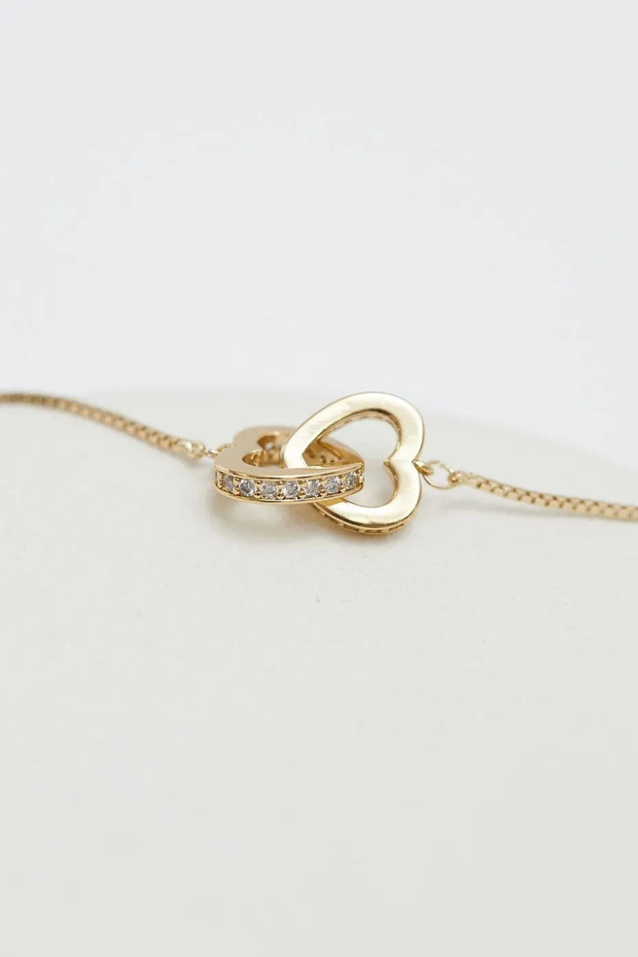 Jon Richard Gold Plated Interlink Heart Toggle Bracelet