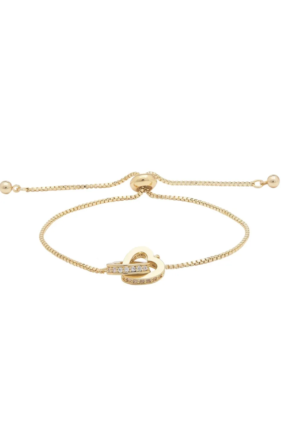 Jon Richard Gold Plated Interlink Heart Toggle Bracelet