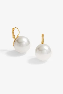Jon Richard Gold Plated Large Dome Pearl Earrings