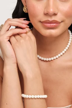 Jon Richard Gold Plated Magnetic Pearl Bracelet