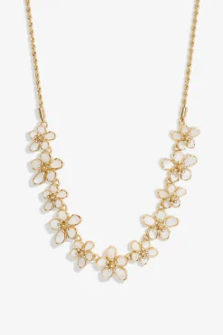 Jon Richard Gold Plated Mother Of Pearl Floral Necklace