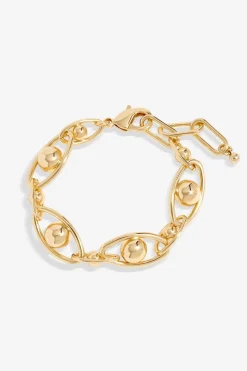 Jon Richard Gold Plated Polished Orb Chain Bracelet