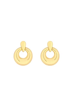 Jon Richard Gold Plated Polished Door Knocker Earrings