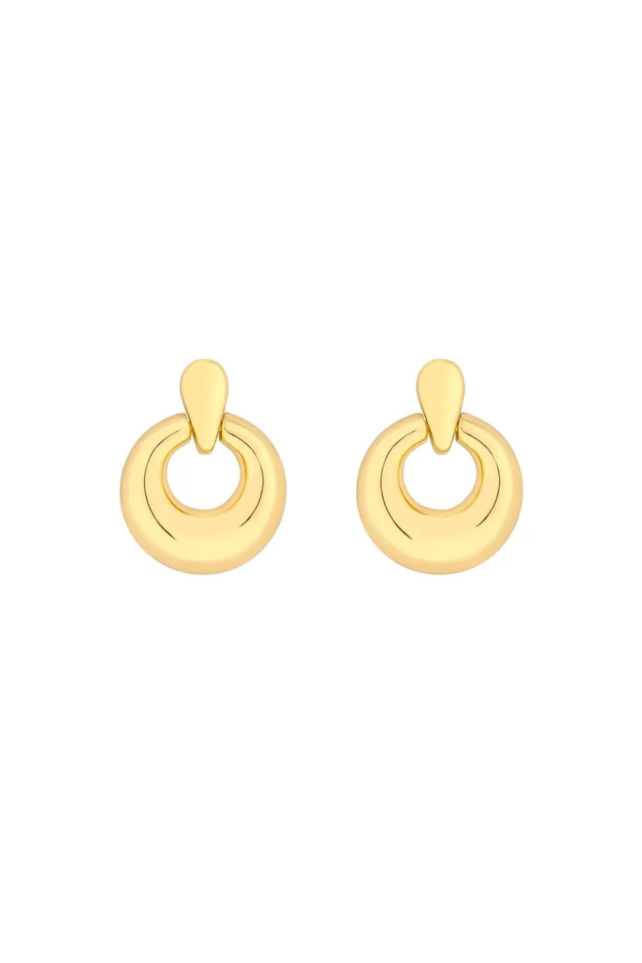 Jon Richard Gold Plated Polished Door Knocker Earrings