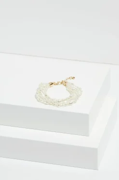 Jon Richard Gold Plated Semi Precious Multi Row Twisted Bracelet