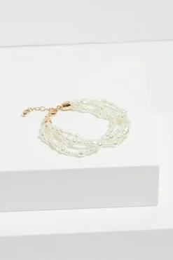 Jon Richard Gold Plated Semi Precious Multi Row Twisted Bracelet