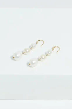 Jon Richard Gold Plated Semi Precious Drop Earrings