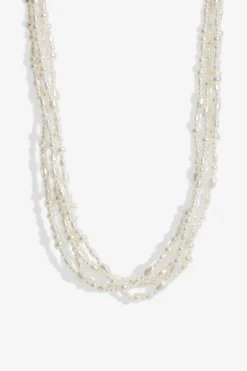 Jon Richard Gold Plated Semi Precious Multi Row Twisted Necklace