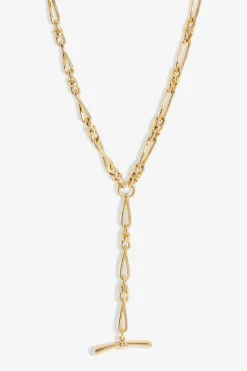 Jon Richard Gold Plated T Bar Necklace
