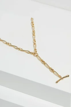 Jon Richard Gold Plated T Bar Necklace