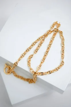 Jon Richard Gold Plated T Bar Long Drop Necklace