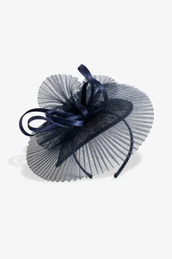 Jon Richard Navy Pleated Fascinator