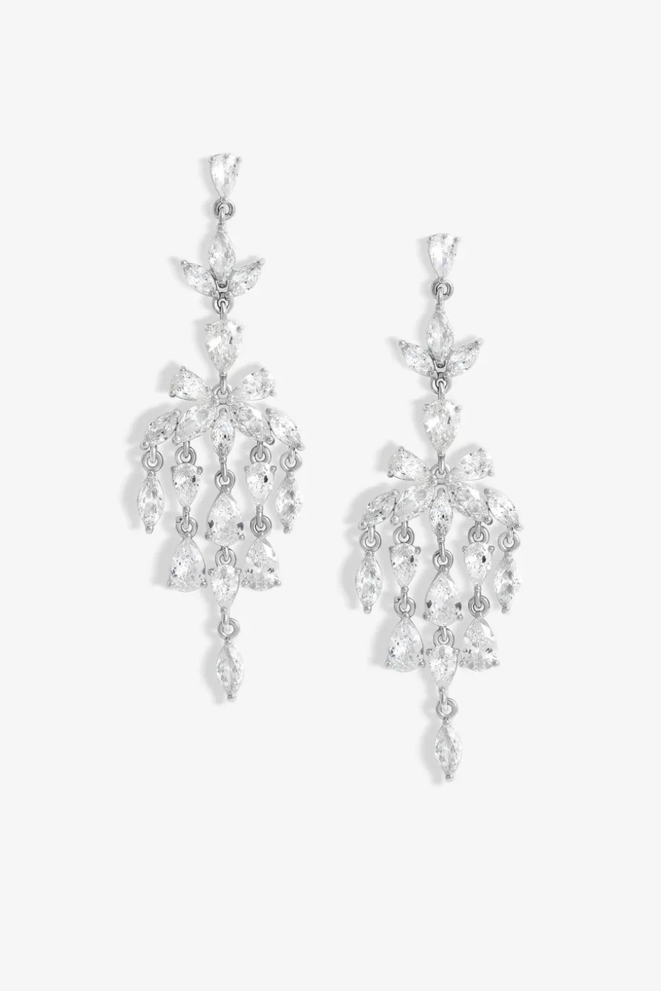 Jon Richard Rhodium Plated Cubic Zirconia Open Twist Box Set