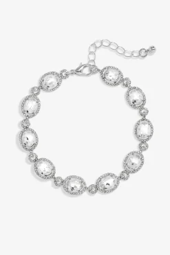 Jon Richard Silver Plated Crystal Halo Bracelet