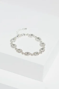 Jon Richard Silver Plated Crystal Halo Bracelet