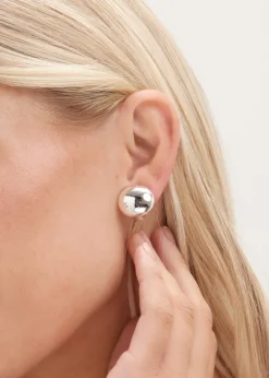 Jon Richard Silver Plated Polished Clip Earrings