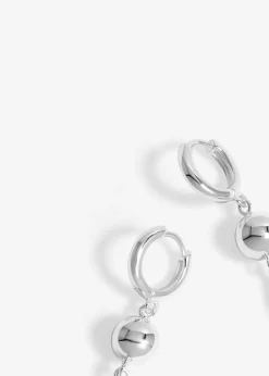 Jon Richard Silver Plated Orb & Teardrop Polished Earrings