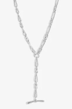 Jon Richard Silver Plated T Bar Necklace