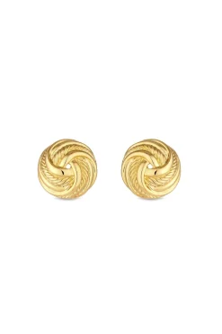 Jon Richard Vintage Inspired Gold Plated Knot Clip Earrings