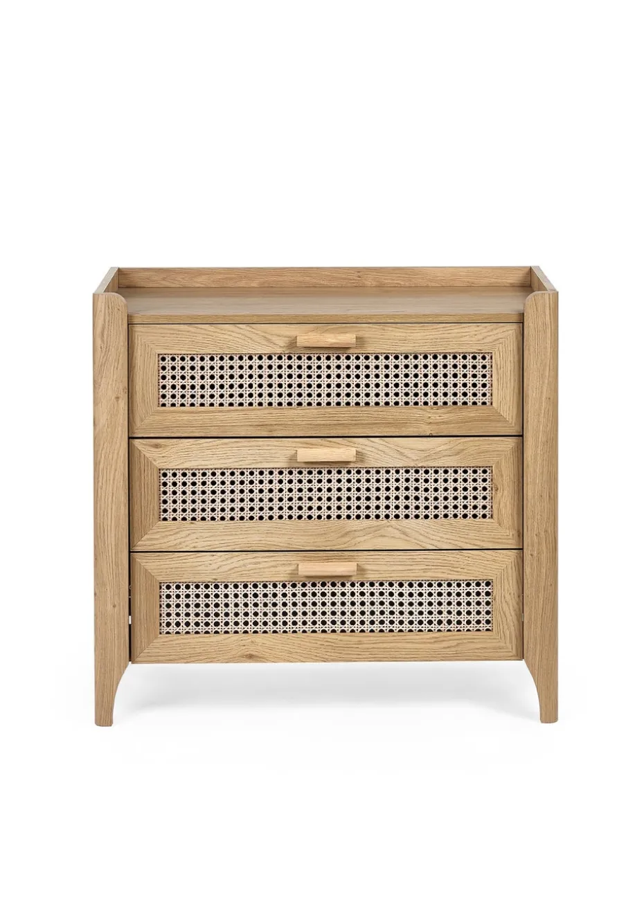 Julian Bowen Brown Sydney 3 Drawer Chest (75 x 80 x 41cm)
