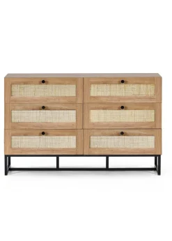 Julian Bowen Padstow 6 Drawer Chest in Brown (75 x 120 x 40cm)