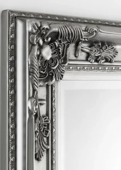 Julian Bowen Pewter Palais Lean to Dress Mirror (170 x 70 x 6cm)