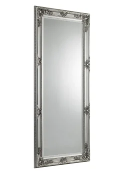 Julian Bowen Pewter Palais Lean to Dress Mirror (170 x 70 x 6cm)