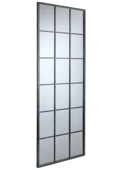 Julian Bowen Pewter Somma Large Window Mirror (180 x 70 x 2.5cm)