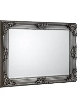 Julian Bowen Rococo Pewter Wall Mirror (80 x 110 x 6cm)
