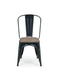 Julian Bowen Set Of 4 Grafton Metal Chairs (85 x 46 x 43 cm)