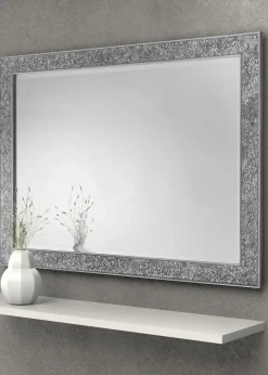 Julian Bowen Silver Staccato Fragment Wall Mirror (80 x 110 x 2.5cm)