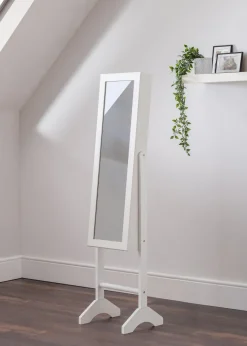 Julian Bowen White Prima Jewellery Mirror (144 x 34 x 35cm)