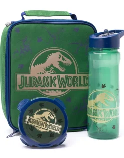 Jurassic World Childrens Lunch Bag, Bottle & Snackpot 3 Piece Set