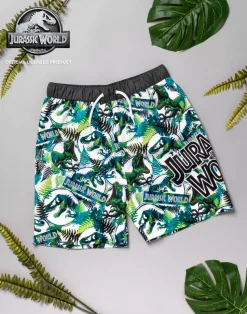 Jurassic World Kids Dinosaur Green Swim Shorts (4-12 Years)