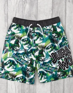 Jurassic World Kids Dinosaur Green Swim Shorts (4-12 Years)