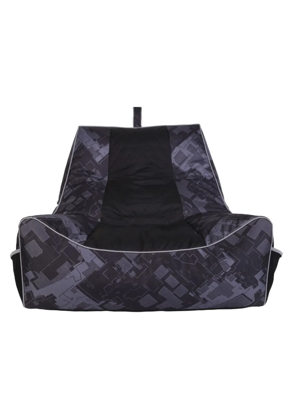 Kaikoo Black/Grey Relaxer Gaming Chair with Quilting
