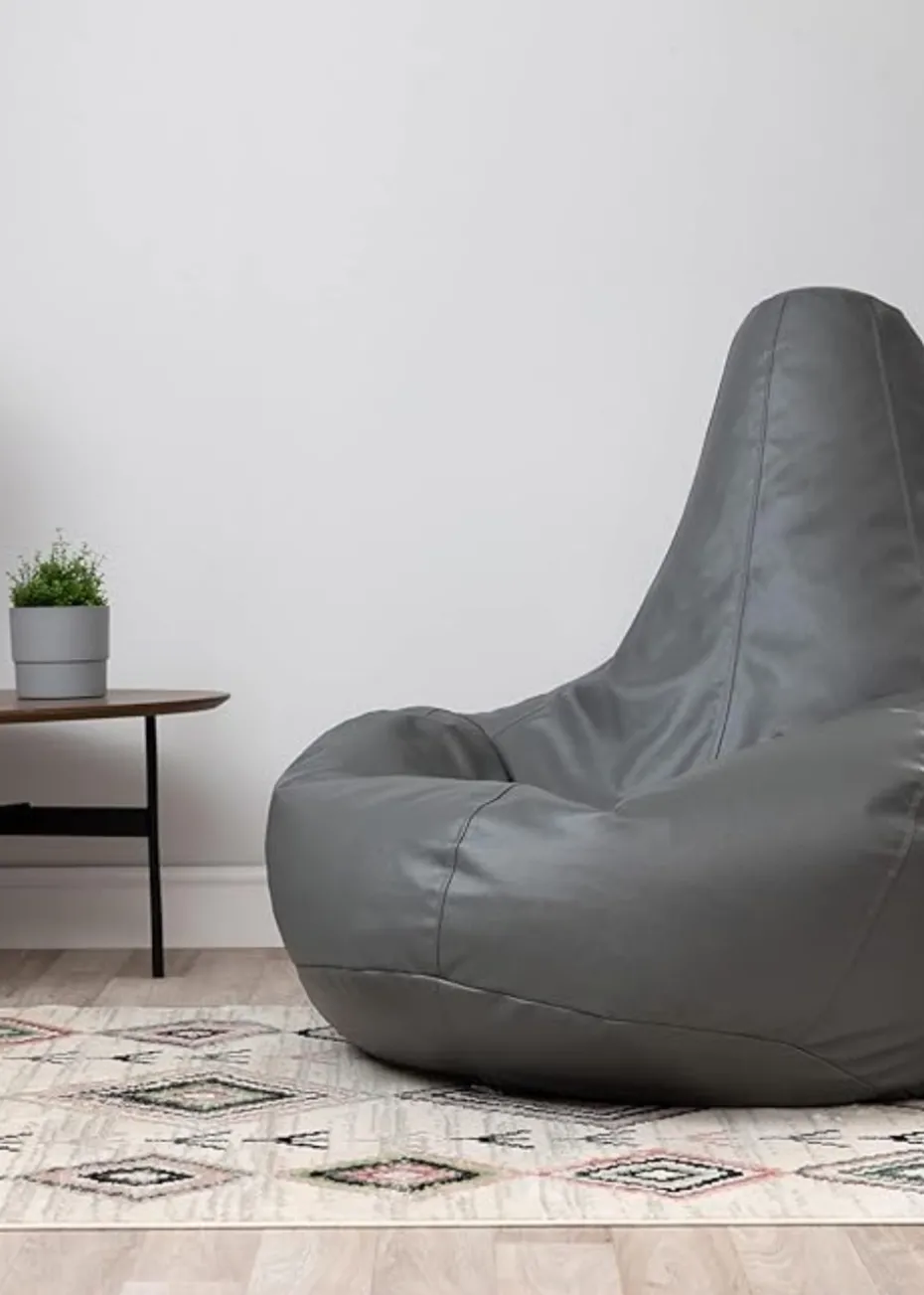 Kaikoo Grey Faux Leather Tear Drop