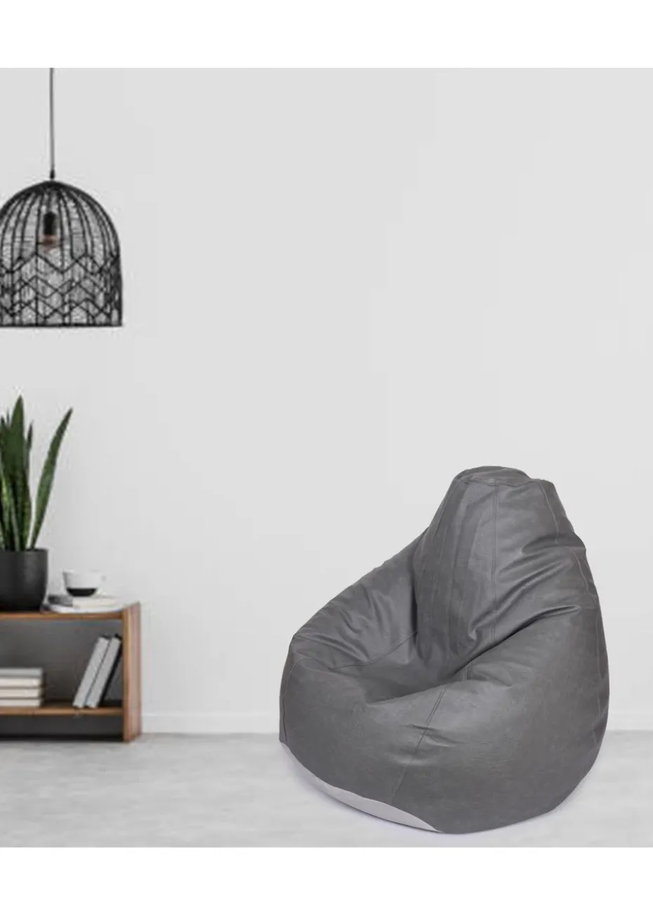 Kaikoo Grey Faux Leather Tear Drop