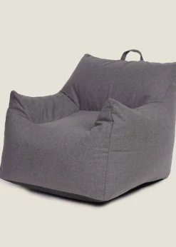 Kaikoo Grey Large Single Chair Luxury Brushed Polyester