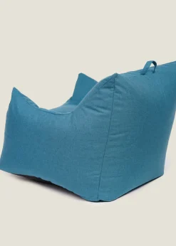 Kaikoo Indigo Blue Large Single Chair Luxury Brushed Polyester