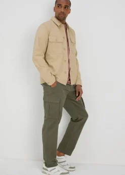 Khaki Cargo Trousers
