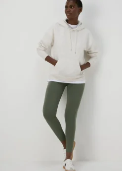 Khaki Cotton Leggings