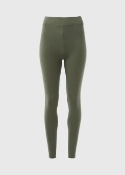Khaki Cotton Leggings