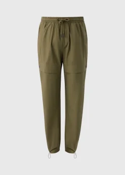 Khaki Parachute Cargo Trousers