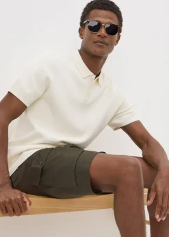 Khaki Smart Cargo Shorts