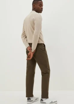 Khaki Straight Fit Chinos