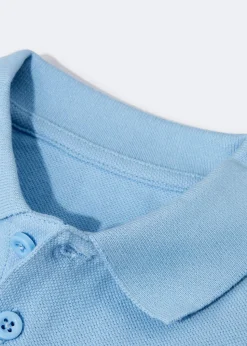 Kids 5 Pack Pale Blue School Polo Shirts (3-16yrs)