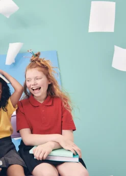 Kids 2 Pack Red School Polo Shirts (3-13yrs)