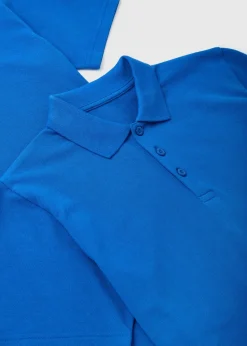 Kids 2 Pack Royal Blue Unisex School Polos (3-13yrs)