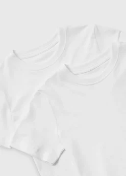 Kids 2 Pack White School T-Shirts (3-16yrs)